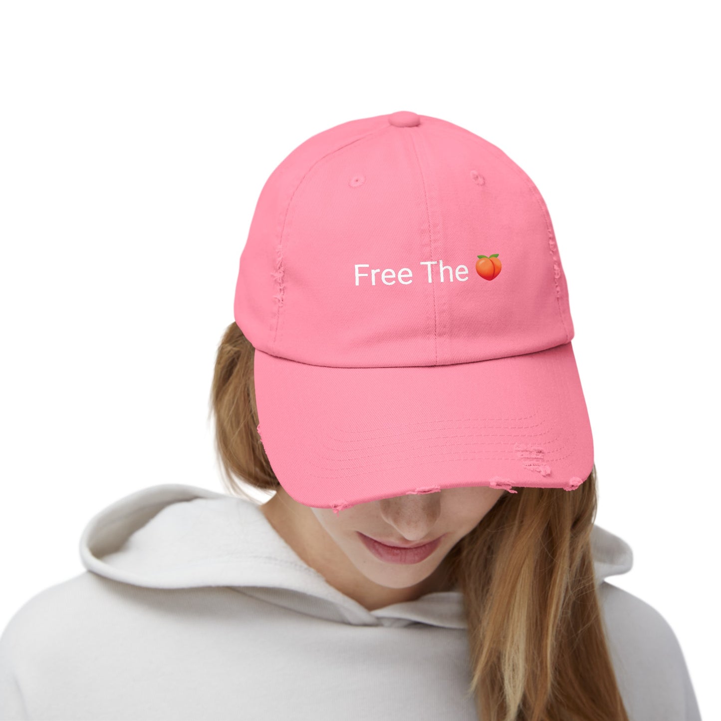 Free The 🍑 Distressed Cap