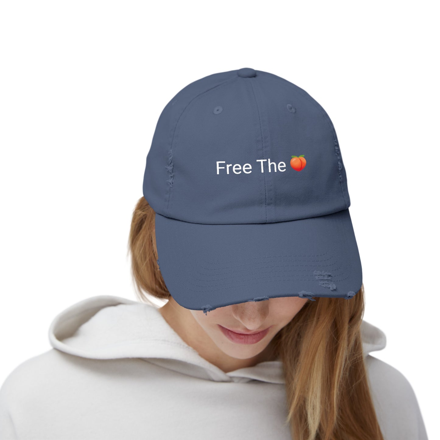 Free The 🍑 Distressed Cap