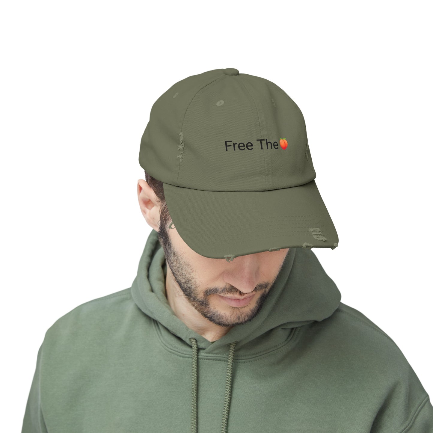 Free The 🍑 Distressed Cap