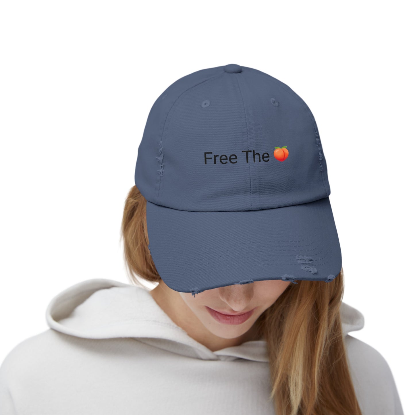 Free The 🍑 Distressed Cap