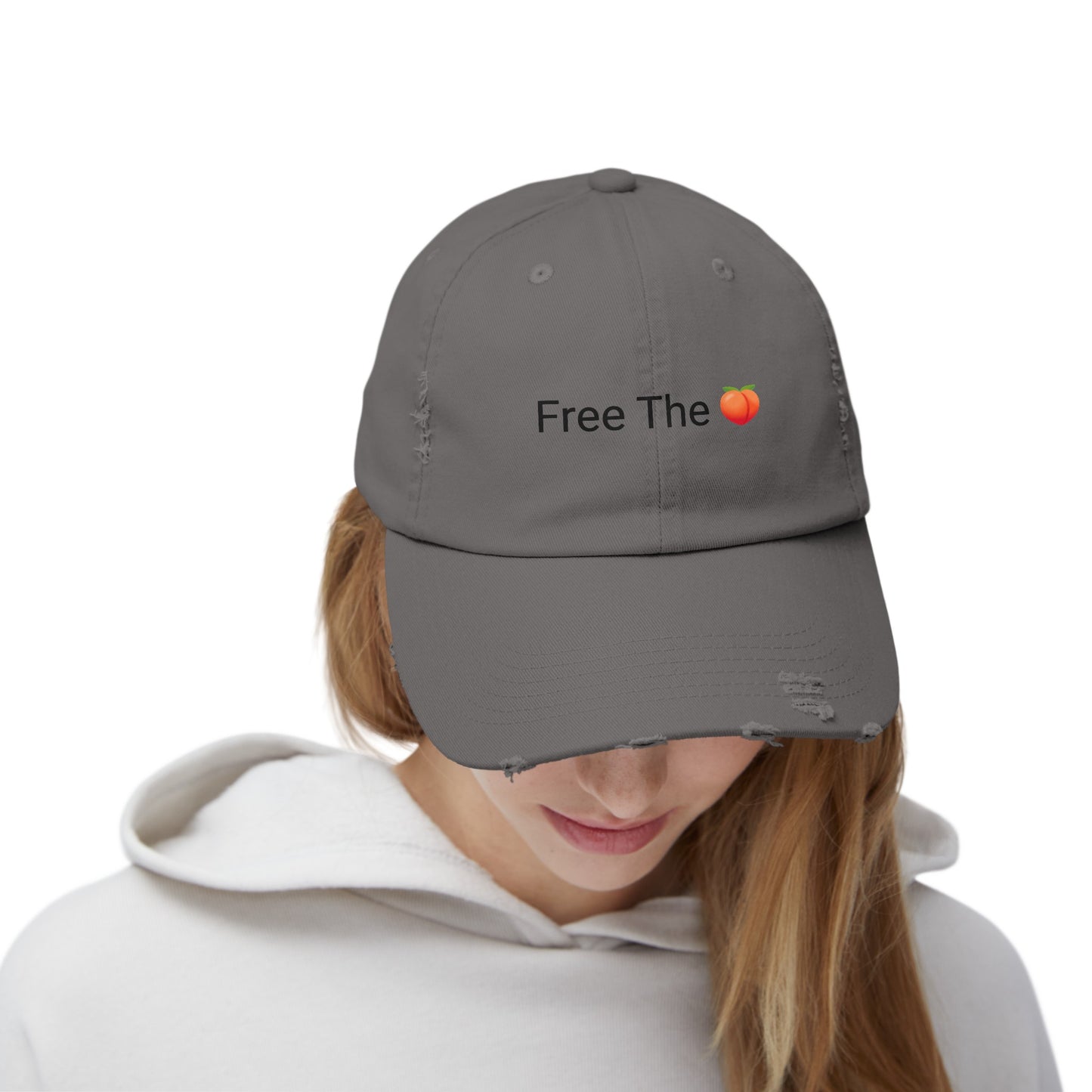 Free The 🍑 Distressed Cap