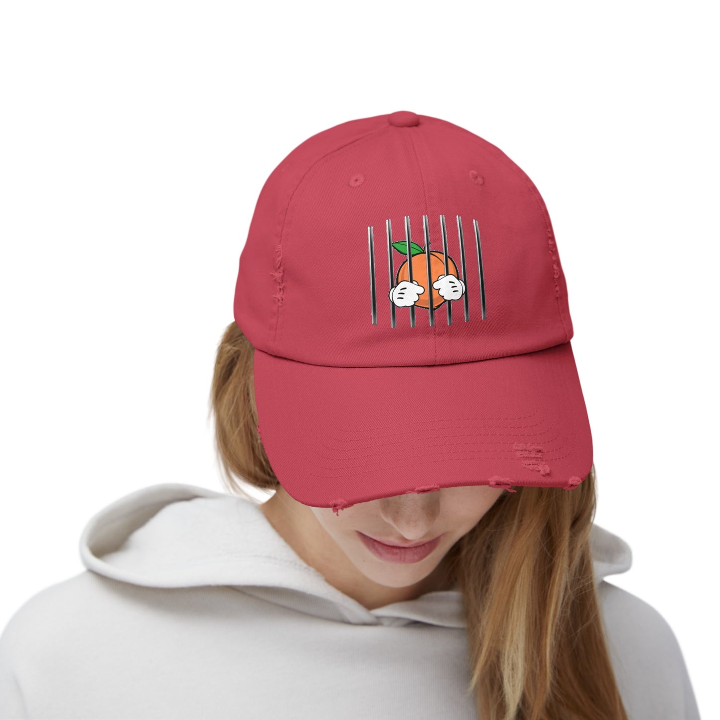 Free The Peach Distressed Cap